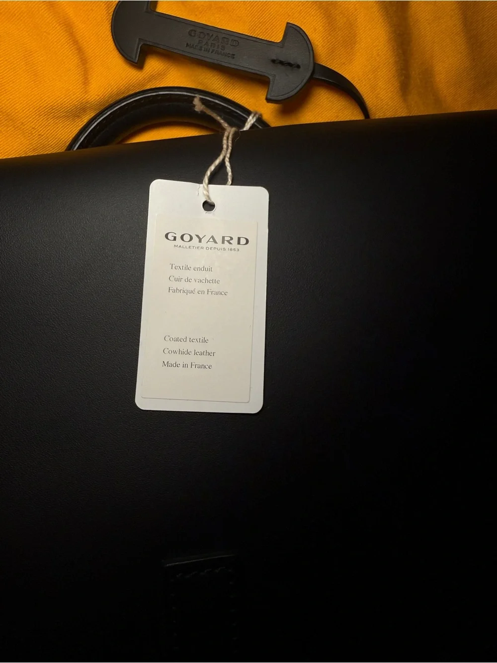 New Authentic Goyard Alpin MM 2 Backpack Noir Black w/ Original Receipt